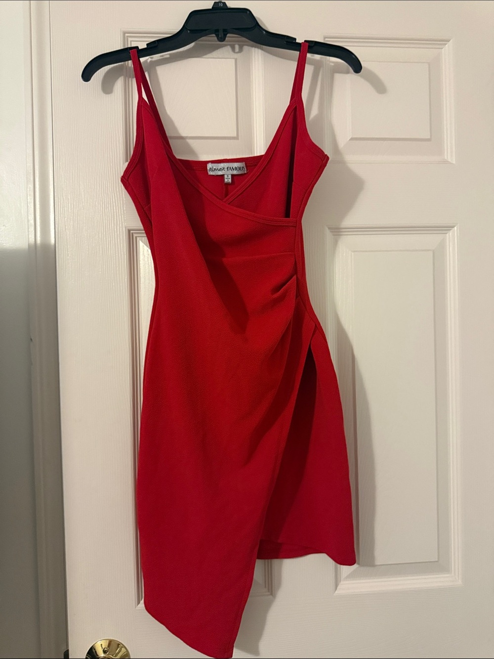 Almost Famous Red Asymmetrical Mini Dress